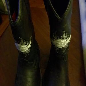 Leather  Harley Davidson Ladies riding cowboy Boot
